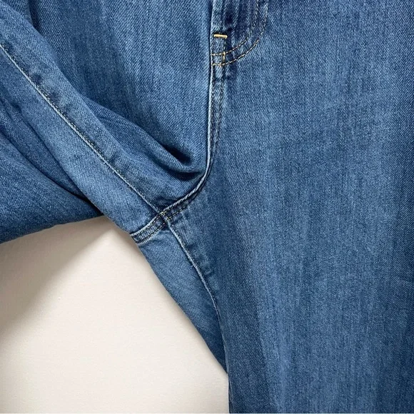 Everlane The Summer Wide Leg Jean In Dark Blue Wash 33 - Picture 6 of 9